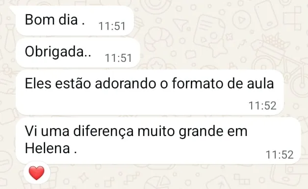 Print de conversa no WhatsApp com Edila, mãe do miguel e da helena